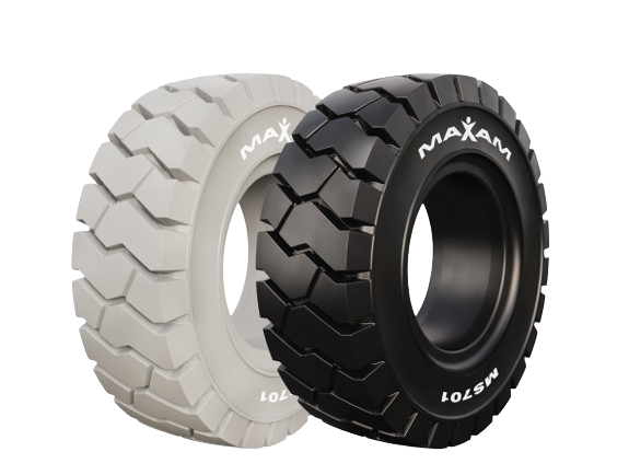 A black and a white MAXAM MS701 TIRES