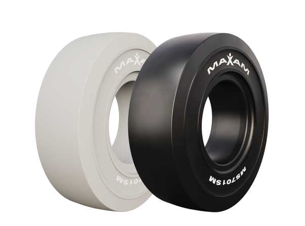 A black and a white MAXAM MS701 SM  TIRES