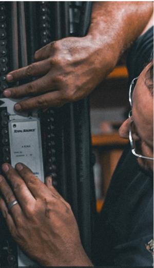 Technician Inspecting Chain